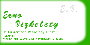 erno vizkelety business card